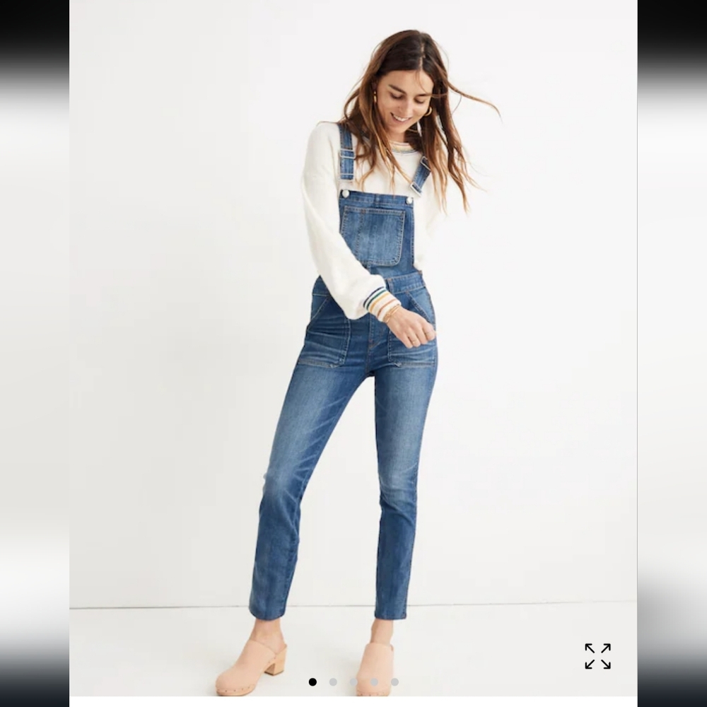Madewell Denim The Skinny Overalls Blue Womens Small
